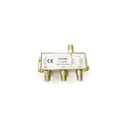 Allen Tel 3-Way Coax Splitter, 2.4 GHz CT3103